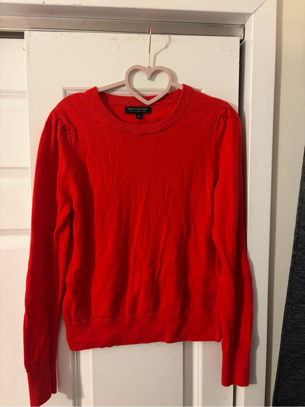 Banana Republic Bright Red Crewneck Sweater